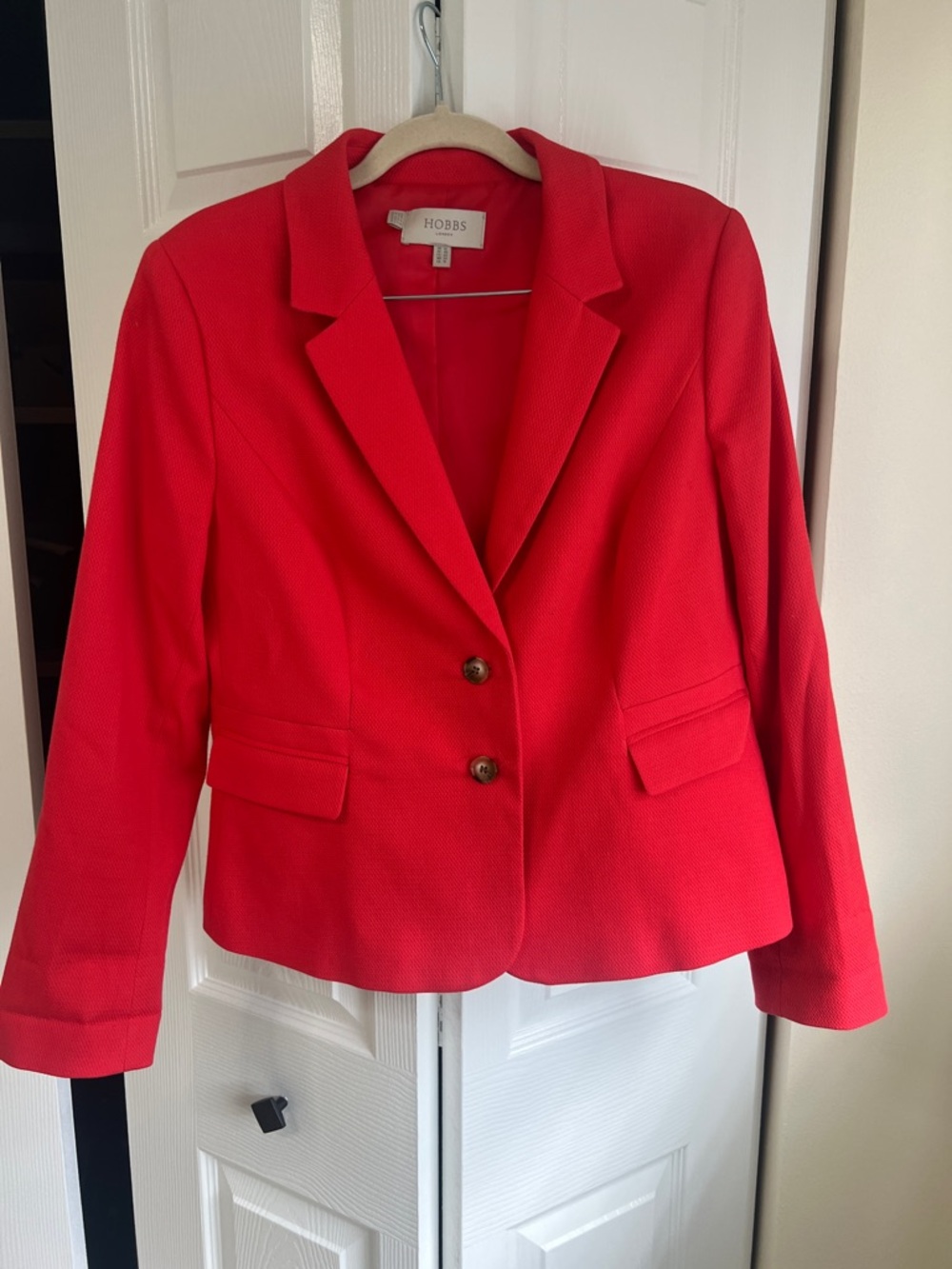 Hobbs London Coral Textured Blazer Jacket US 10 UK 14 Tailored Career